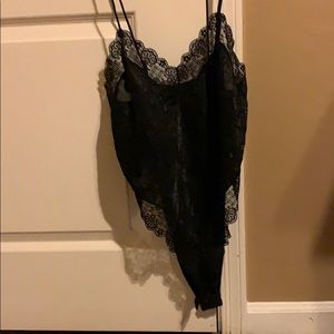 Black lace bodysuit